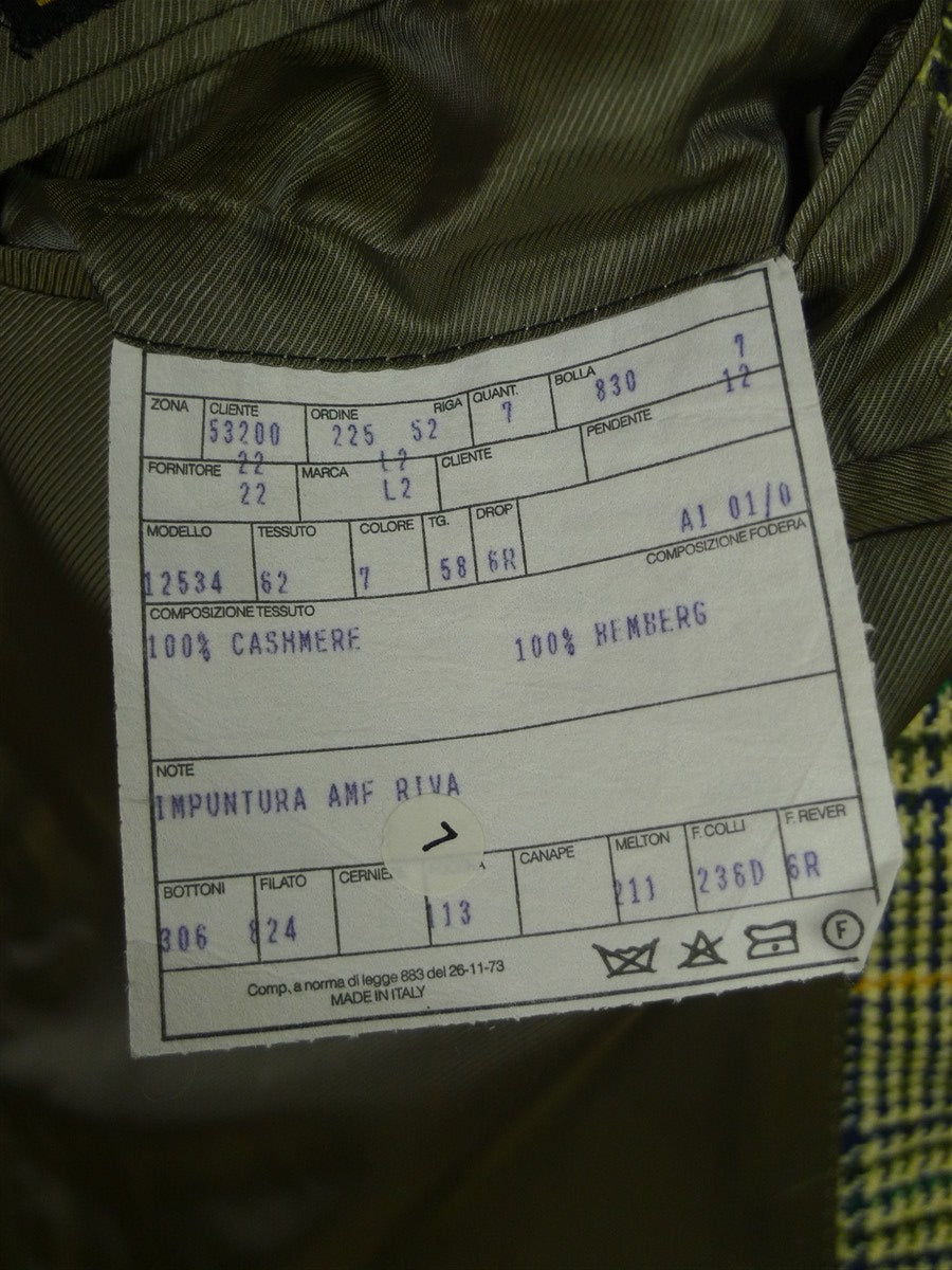 26/0690 immaculate scuderi rome hand tailored loro piana pure cashmere glen check sports jacket blazer 45 regular