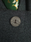 26/0699 mint kilt society charcoal grey twist kilt jacket & waistcoat w/ staghorn buttons 40 regular