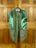 26/0695 immaculate stowers savile row bespoke green / amber wp check tweed shooting coat 44