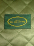 26/0697 immaculate john brocklehurst heavyweight green / amber wp check tweed shooting coat 44-46