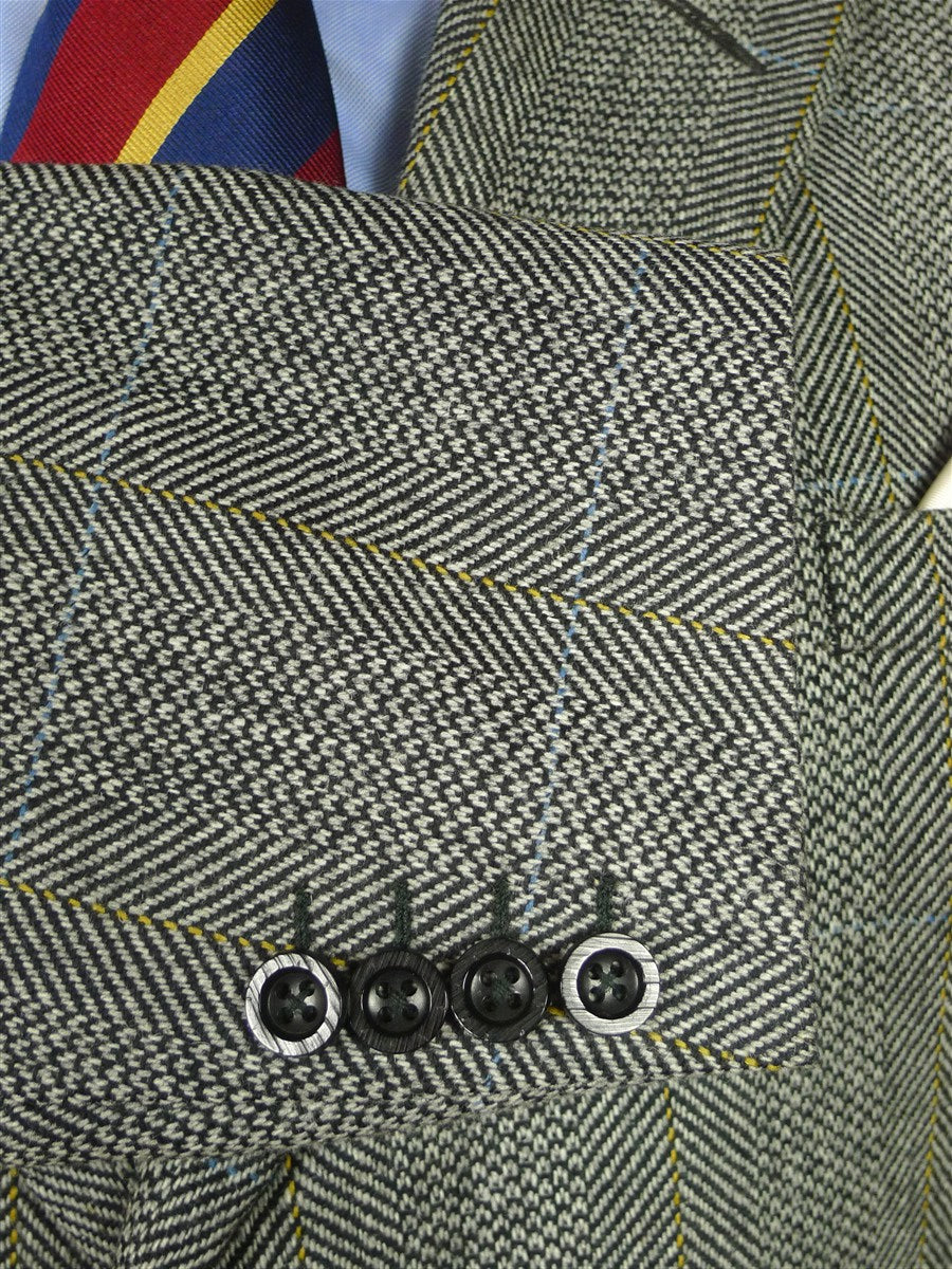 26/0686 immaculate VINTAGE TURNBULL & ASSER GREY HERRINGBONE / AMBER & BLUE WP CHECK TWEED SPOORTS JACKET BLAZER 45-46 long