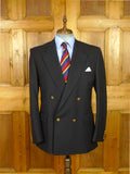 26/0687 immaculate vintage christian dior navy blue d/b wool blazer w/ CD buttons 41-42 long