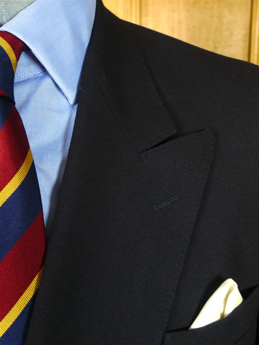 26/0687 immaculate vintage christian dior navy blue d/b wool blazer w/ CD buttons 41-42 long