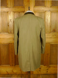 26/1012 vintage john g hardy stone venetian wool covert coat overcoat w/ velvet collar 44