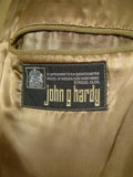 26/1012 vintage john g hardy stone venetian wool covert coat overcoat w/ velvet collar 44