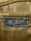 26/1012 vintage john g hardy stone venetian wool covert coat overcoat w/ velvet collar 44