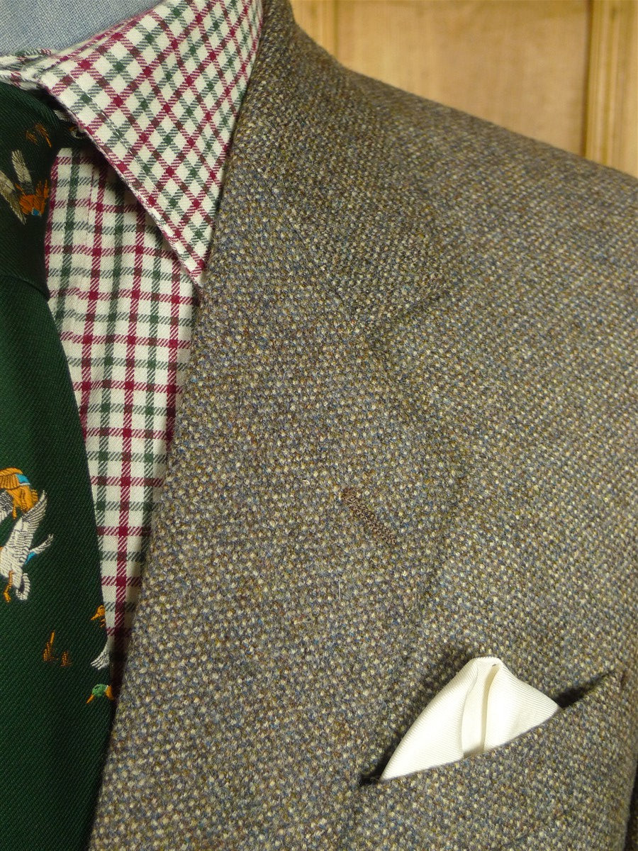 26/0774 immaculate vintage british earthy brown tweed town & country suit 40 regular
