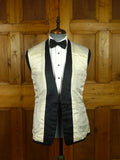 26/0713 vintage 1988 daniel w jupp savile row bespoke midnight blue wool & mohair dinner suit 36-37 short