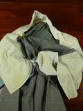 26/0712 vintage 1985 daniel w jupp savile row bespoke grey / blue prince of wales check worsted flannel suit 38 short