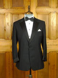 26/0730 immaculate 1998 daniel w jupp savile row bespoke midnight blue mohair dinner suit w/ gauntlet cuff 38 short