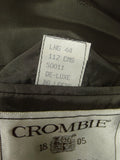 26/0731 near immaculate vintage crombie grey chalk-stripe worsted flannel d/b suit 42 long