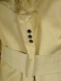 26/0723 vintage british rubber-proofed cotton riding mac overcoat coat w/ tattersall backing 36