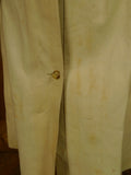 26/0723 vintage british rubber-proofed cotton riding mac overcoat coat w/ tattersall backing 36