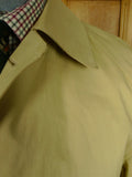 26/0724 vintage british rubber-proofed cotton riding mac overcoat coat w/ tattersall backing 38-40