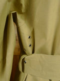 26/0724 vintage british rubber-proofed cotton riding mac overcoat coat w/ tattersall backing 38-40
