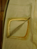 26/0724 vintage british rubber-proofed cotton riding mac overcoat coat w/ tattersall backing 38-40