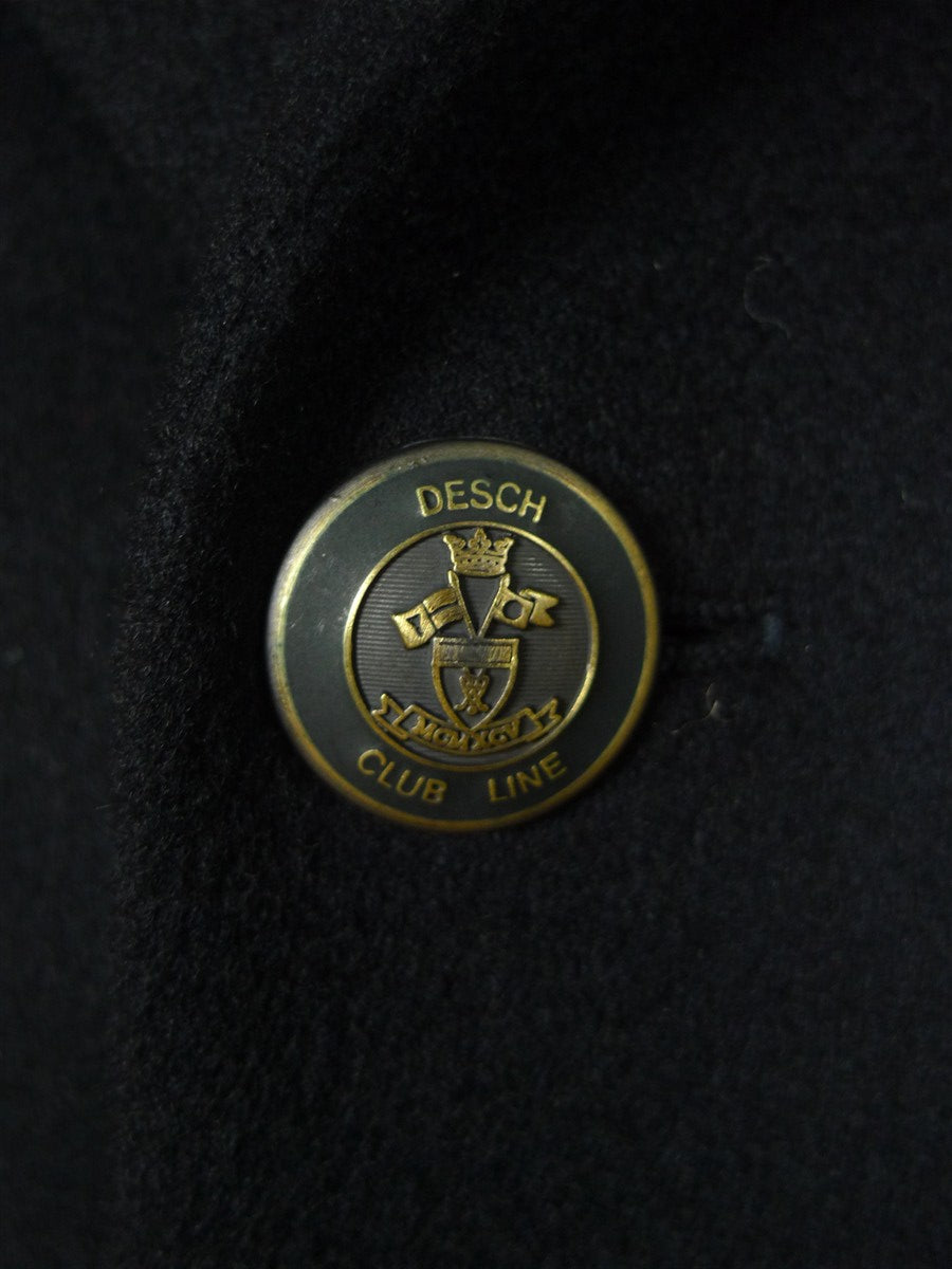 26/0718 immaculate vintage dark navy blue pure cashmere blazer jacket 44 long