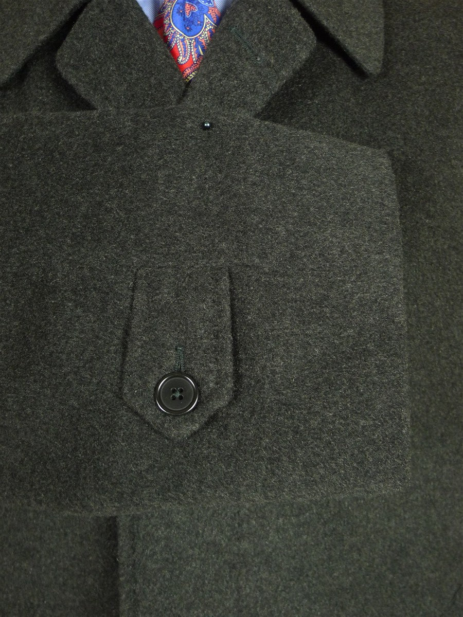 26/0720 immaculate loro piana pure cashmere charcoal grey full-length raglan coat overcoat 46