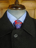 26/0720 immaculate loro piana pure cashmere charcoal grey full-length raglan coat overcoat 46