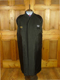 26/0720 immaculate loro piana pure cashmere charcoal grey full-length raglan coat overcoat 46