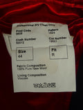 26/0722 vintage genuine crombie navy blue wool coat overcoat w/ velvet collar & red linings 44-45 regular