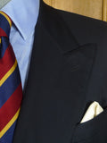 26/0719 vintage gieves & hawkes savile row navy blue d/b worsted wool blazer jacket 43 regular