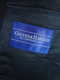 26/0719 vintage gieves & hawkes savile row navy blue d/b worsted wool blazer jacket 43 regular