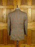 26/0717 vintage john g hardy brown gun check wool sports jacket blazer 40 regular