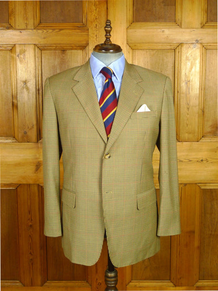 26/0716 immaculate bespoke tailored brown gun check wool sports jacket blazer 42 regular