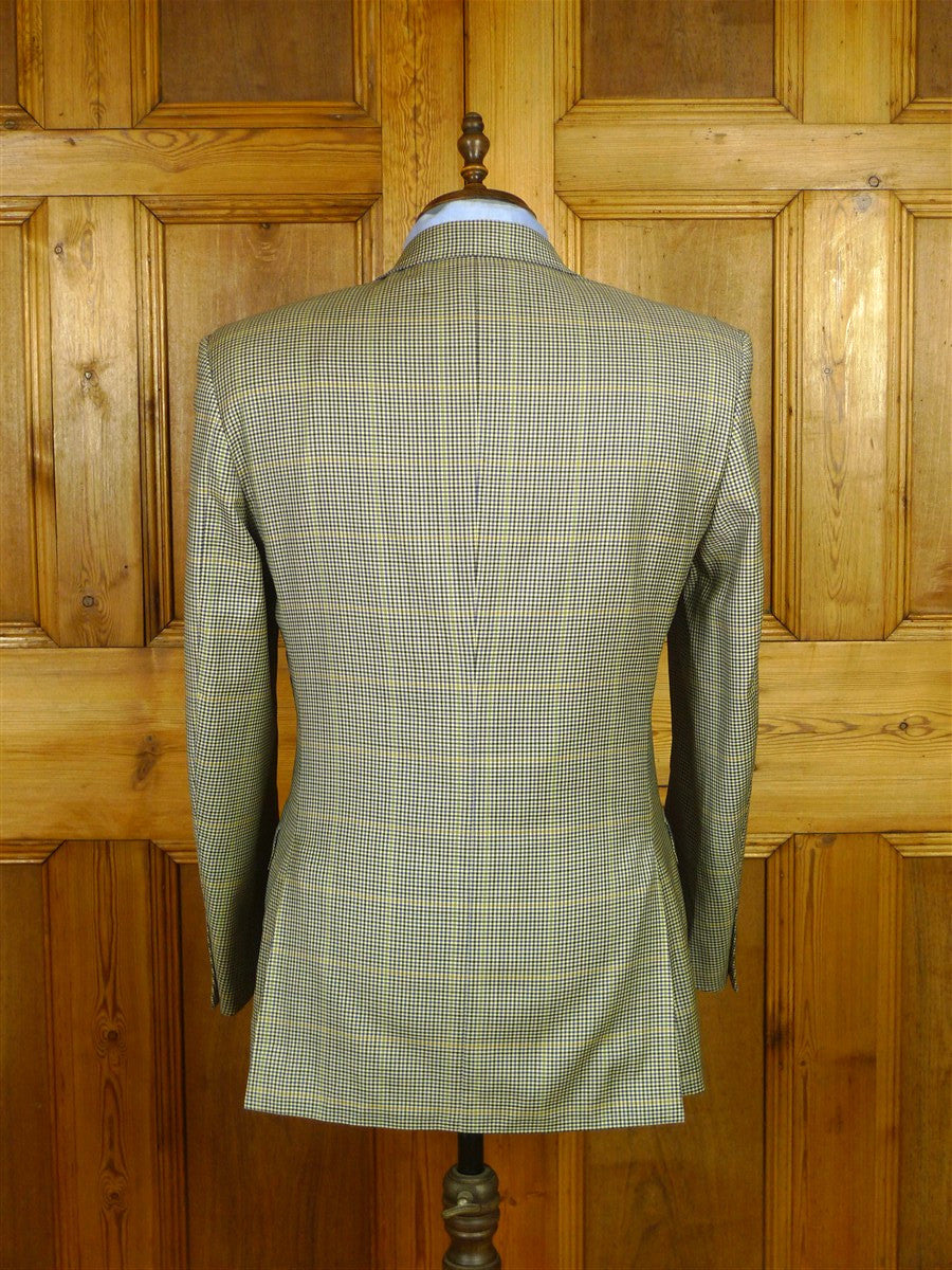 26/0715 vintage gieves & hawkes savile row gun check super 100s wool sports jacket blazer 42 regular