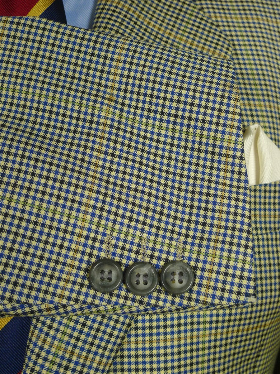 26/0715 vintage gieves & hawkes savile row gun check super 100s wool sports jacket blazer 42 regular