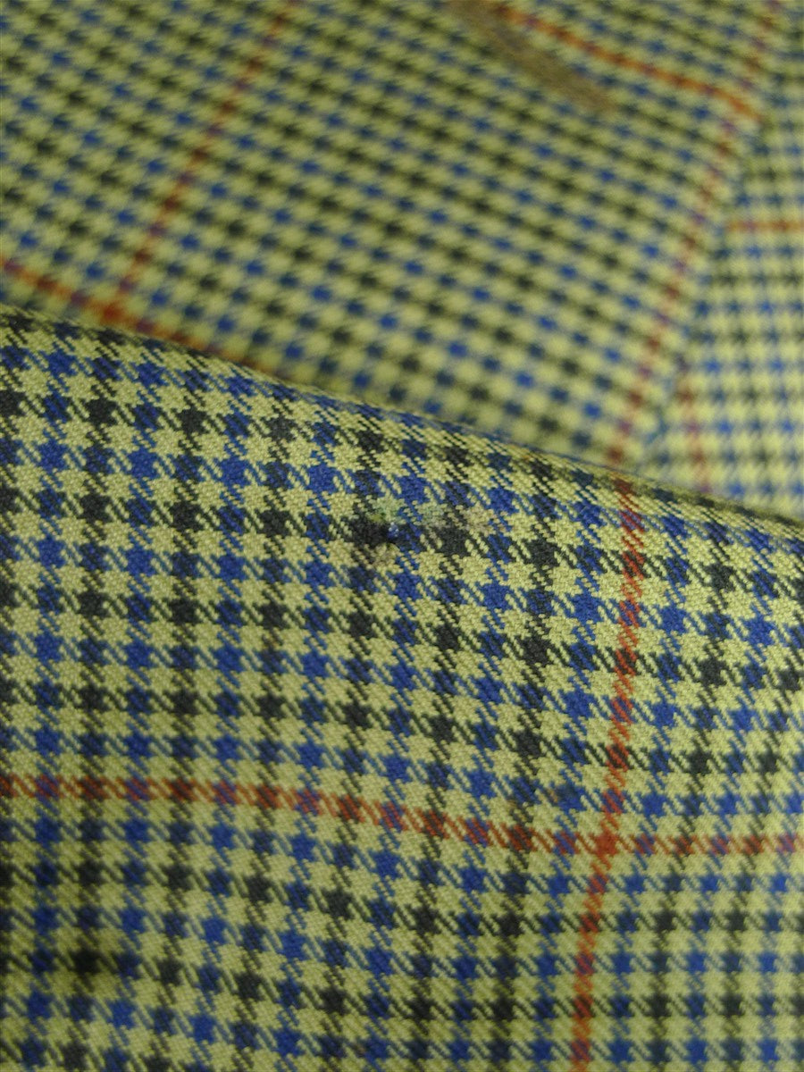 26/0714 vintage gieves & hawkes savile row green gun check wool sports jacket blazer 44 regular