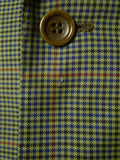 26/0714 vintage gieves & hawkes savile row green gun check wool sports jacket blazer 44 regular