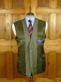 26/0714 vintage gieves & hawkes savile row green gun check wool sports jacket blazer 44 regular