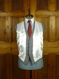26/0727 near immaculate 2002 anderson & seheppard savile row bespoke grey pin-stripe worsted wool 3-piece suit 38-39 regular