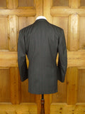 26/0725 immaculate 1991 anderson & seheppard savile row bespoke charcoal grey / red wp overcheck worsted 3-piece suit 39 regular
