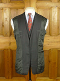 26/0725 immaculate 1991 anderson & seheppard savile row bespoke charcoal grey / red wp overcheck worsted 3-piece suit 39 regular