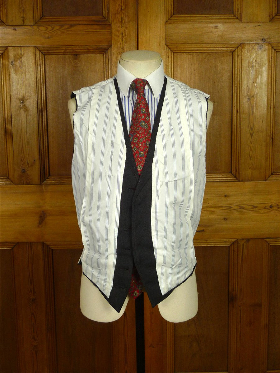 26/0725 immaculate 1991 anderson & seheppard savile row bespoke charcoal grey / red wp overcheck worsted 3-piece suit 39 regular