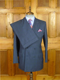 26/0728 vintage 1998 anderson & sheppard savile row bespoke blue wp check wool worsted suit 39 regular