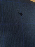 26/0728 vintage 1998 anderson & sheppard savile row bespoke blue wp check wool worsted suit 39 regular