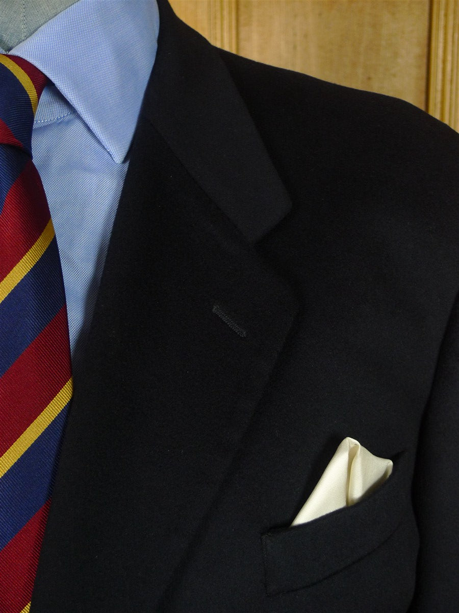 26/0733 vintage italian dark navy blue pure cashmere blazer jacket 50 regular