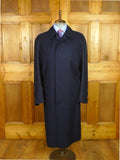 26/0721 immaculate loro piana wool navy blue full-length raglan coat overcoat 46