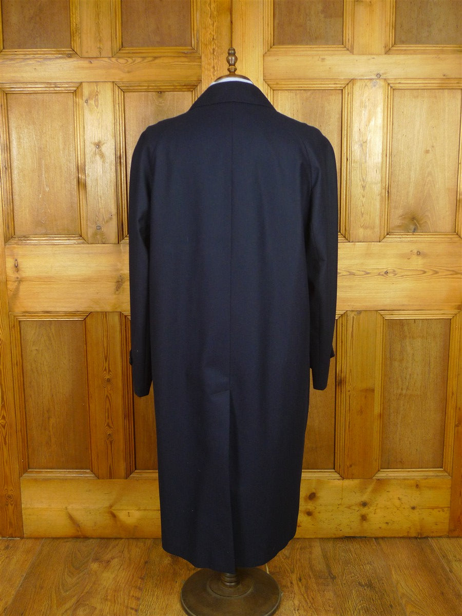 26/0721 immaculate loro piana wool navy blue full-length raglan coat overcoat 46