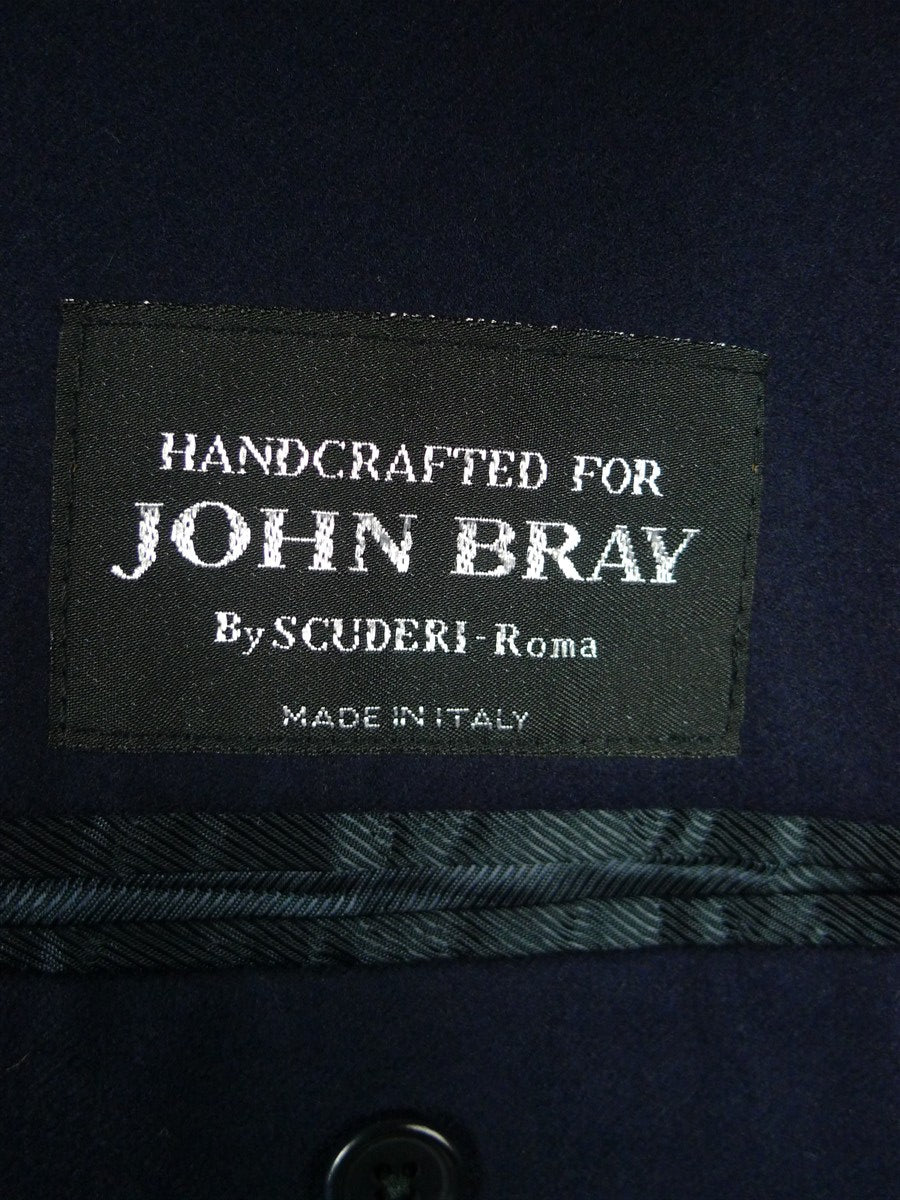 26/0721 immaculate loro piana wool navy blue full-length raglan coat overcoat 46
