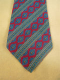 26/0765 christian dior red blue green 100% silk tie