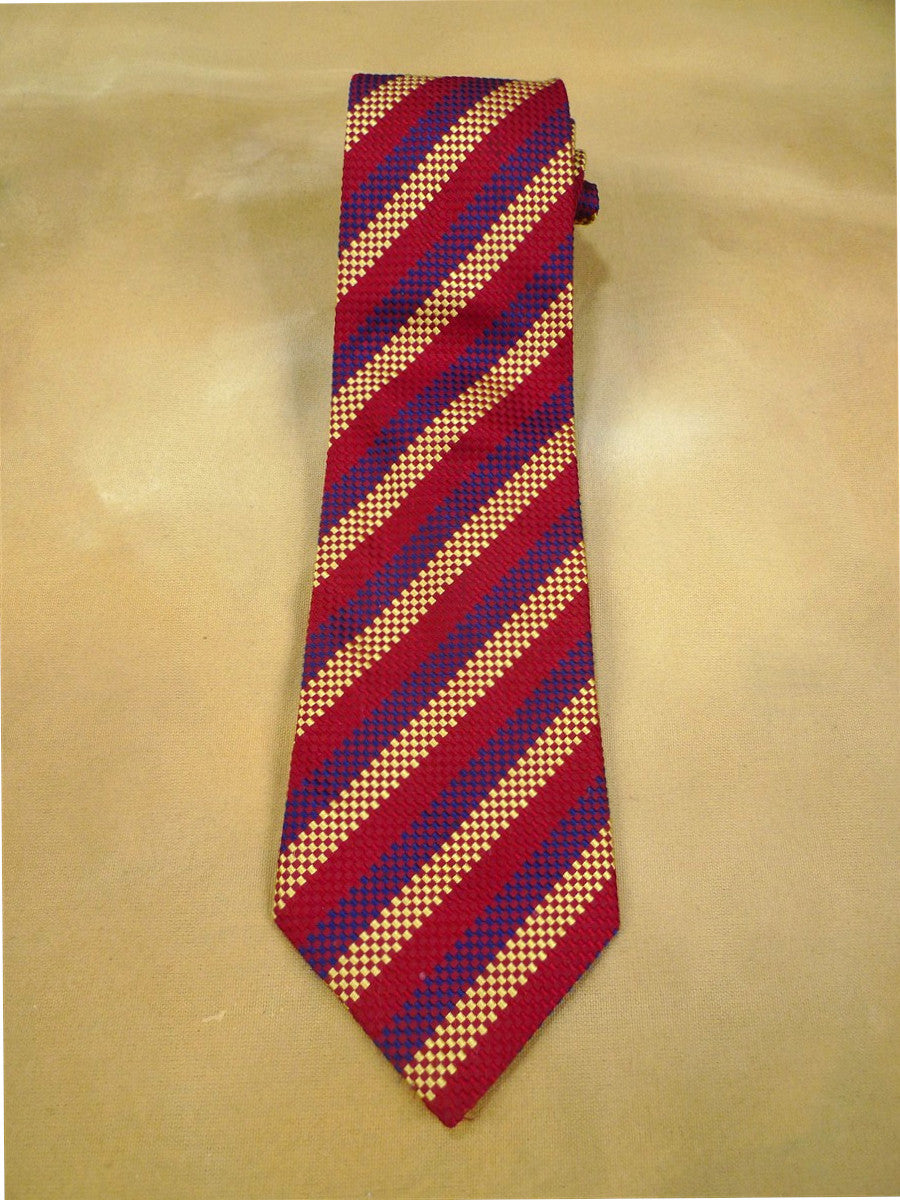 26/0752 turnbull & asser red blue gold 100% silk tie