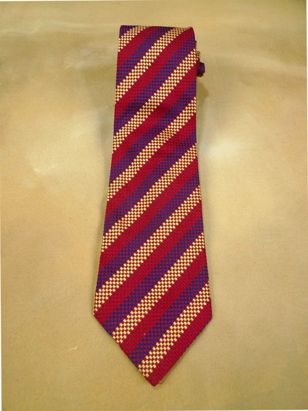 26/0752 turnbull & asser red blue gold 100% silk tie