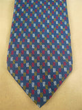 26/0783 immaculate christian dior teal red gold 100% silk tie