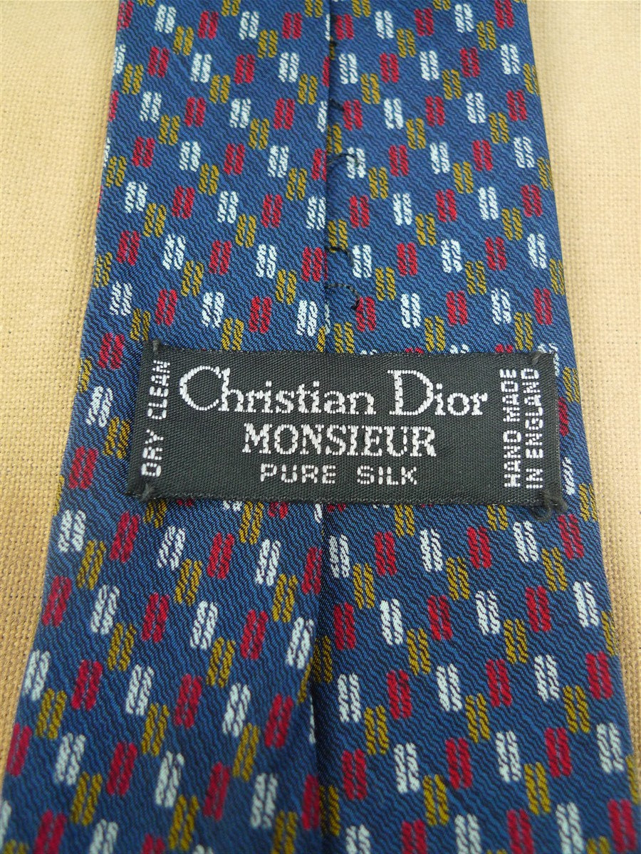 26/0783 immaculate christian dior teal red gold 100% silk tie