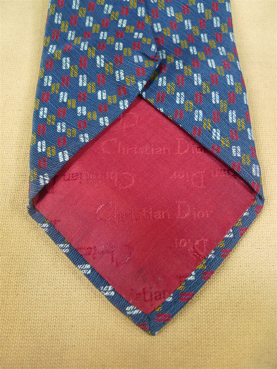 26/0783 immaculate christian dior teal red gold 100% silk tie
